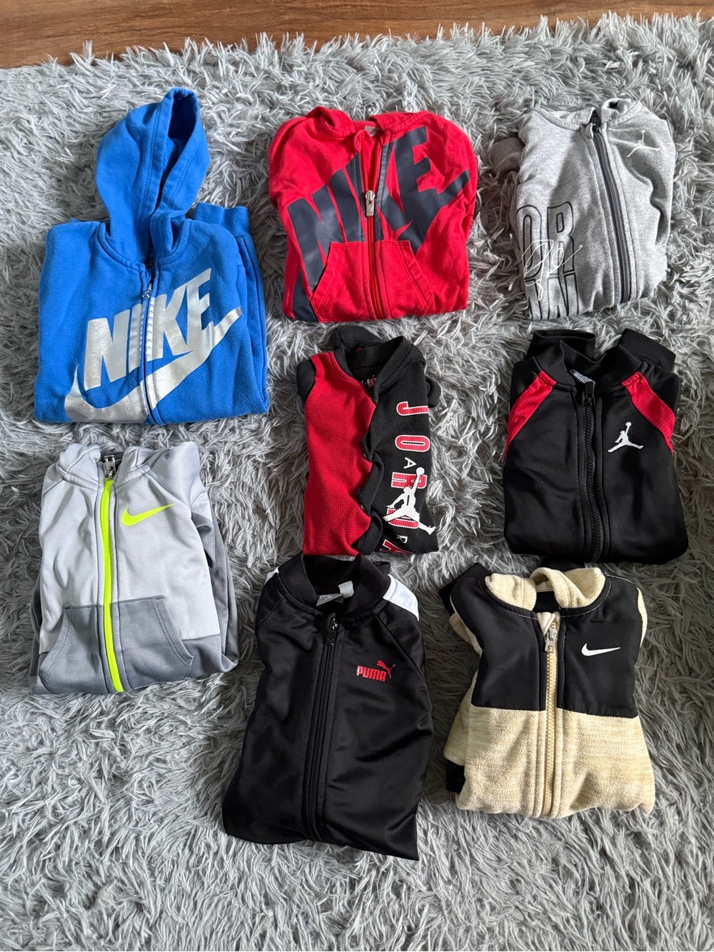 ‘Baby Boy Nike Jordan Puma Romper Bundle | 6M & 6–9M | 8 Pieces’✔️